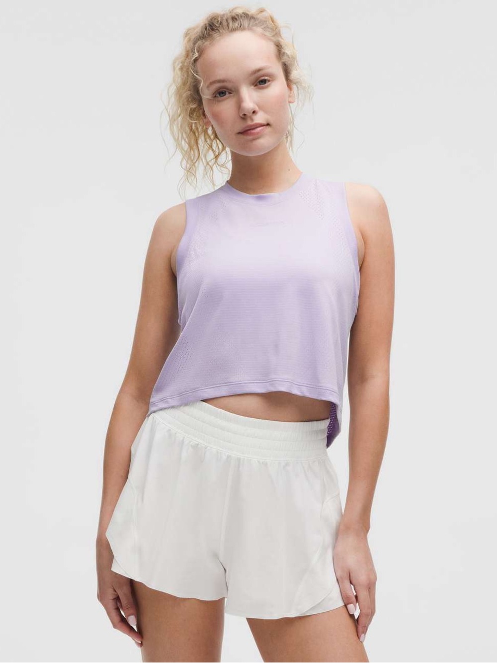 aerie Cropped Tank Top in Light Lavender